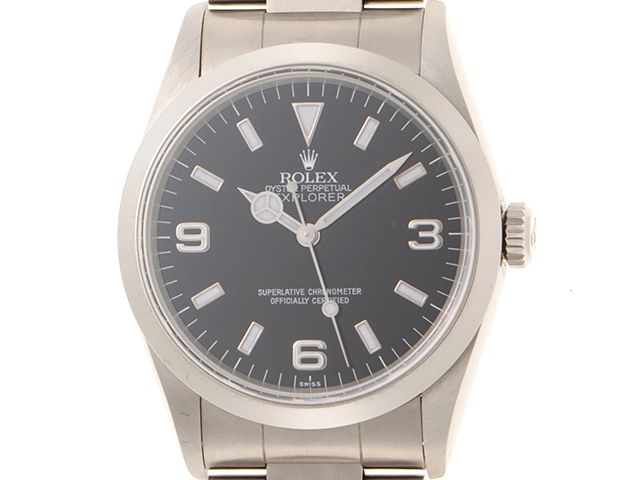U番 並行 ROLEX ロレックス エクスプローラーI 14270 SS ステンレススチール オンリースイス ブラック文字盤 オートマチック 【460】2148103811395