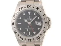 D番2006年並行品 ROLEX ロレックス 腕時計 エクスプローラーII 16570 ステンレス ブラック文字盤 自動巻き ルーレット無し【472】SJ