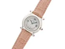 Chopard 　　ショパール 　 ハッピースポーツ 　　5Pダイヤ     ホワイト文字盤  　　SS/アリゲーターレザー 　　27/8245-21 　　レディース　　【436】　　2148103811654