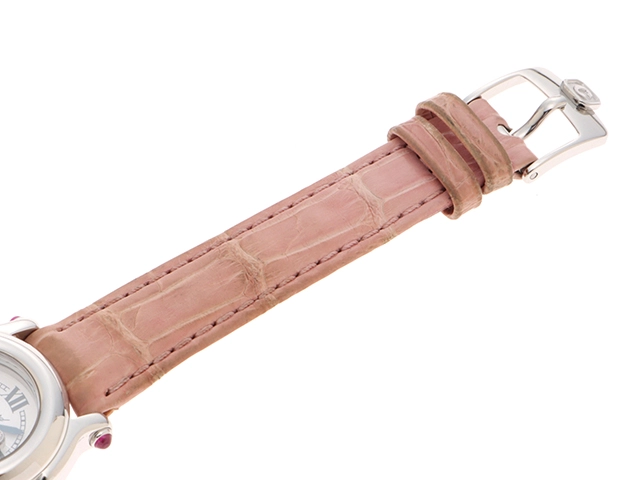 Chopard 　　ショパール 　 ハッピースポーツ 　　5Pダイヤ     ホワイト文字盤  　　SS/アリゲーターレザー 　　27/8245-21 　　レディース　　【436】　　2148103811654