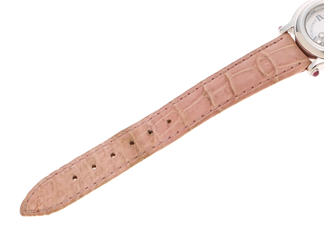 Chopard 　　ショパール 　 ハッピースポーツ 　　5Pダイヤ     ホワイト文字盤  　　SS/アリゲーターレザー 　　27/8245-21 　　レディース　　【436】　　2148103811654