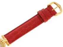 Cartier　カルティエ　マストコリゼ　ヴェルメイユ　W1000653　GP（SV925）/カーフレザー　女性用クオーツ時計【473】