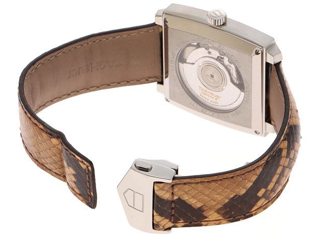 TAG HEUER タグ・ホイヤー モナコ パイソン SS/レザー WW2115.FC6217 自動巻き メンズ 【436】 2148103811739