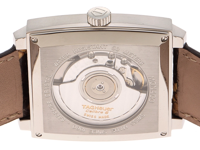 TAG HEUER タグ・ホイヤー モナコ パイソン SS/レザー WW2115.FC6217 自動巻き メンズ 【436】 2148103811739