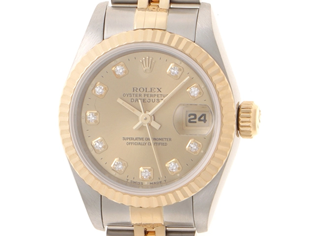 【値下げ】 デイトジャスト ロレックス ROLEX SS/YG 69173G 自動巻き アナログ（自動巻き）