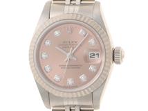 Ｕ番 ROLEX ロレックス 腕時計 レディース　デイトジャスト 69174G ピンク文字盤 ホワイトゴールドベゼル ステンレススチール ダイヤモンド  2148103812163【430】