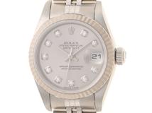 Y番 ROLEX ロレックス 腕時計 デイトジャスト26 79174G K18ホワイトゴールド/ステンレス 10Pダイヤモンドシルバー文字盤 自動巻き【472】SJ