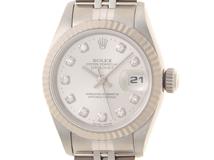T番 ROLEX ロレックス 腕時計 デイトジャスト26 69174G K18ホワイトゴールド/ステンレス 10Pダイヤモンドシルバー文字盤 自動巻き【472】SJ