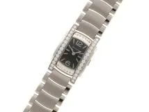 BVLGARI　ブルガリ　アショーマ　ダイヤベゼル　AA26BSDS　ステンレス　女性用クオーツ時計【473】