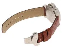 Q番　PANERAI　パネライ　時計　ルミノール マリーナ　PAM00048　ブラック文字盤　ステンレススチール/クロコダイルレザー　自動巻き
