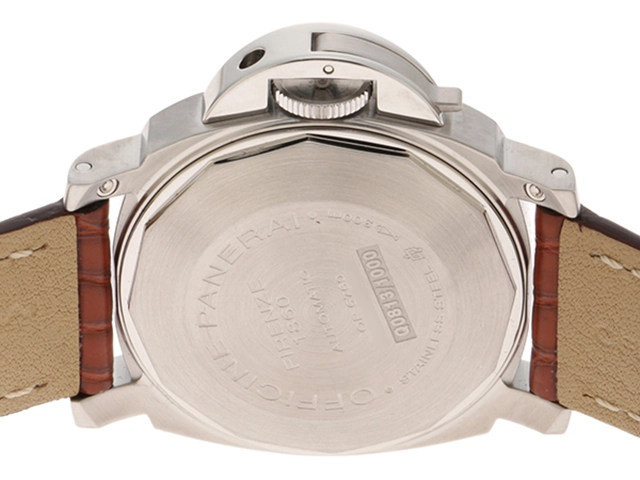 Q番　PANERAI　パネライ　時計　ルミノール マリーナ　PAM00048　ブラック文字盤　ステンレススチール/クロコダイルレザー　自動巻き