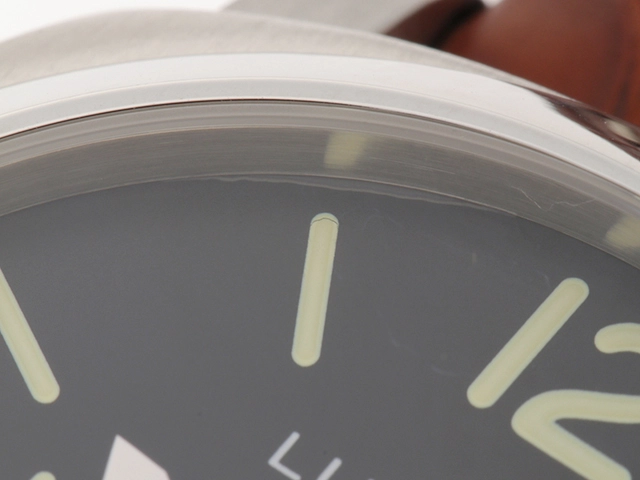 Q番　PANERAI　パネライ　時計　ルミノール マリーナ　PAM00048　ブラック文字盤　ステンレススチール/クロコダイルレザー　自動巻き