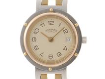 HERMES　エルメス　クリッパー　CL4.220　クオーツ　レディース　GP/SS　アイボリー【434】2148103814235