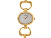GUCCI　グッチ　バングルウォッチ　1600　ホワイトシェル文字盤　GP　クオーツ　レディース時計　2148103814402【207】