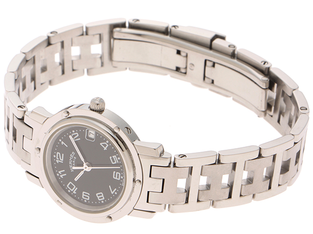 エルメス HERMES クリッパー 腕時計 ステンレススチール CL4.210