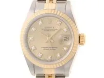 L番 ROLEX ロレックス 腕時計 デイトジャスト26 69173G K18イエローゴールド/ステンレス シャンパン10Pダイヤモンド文字盤 自動巻き【472】SJ