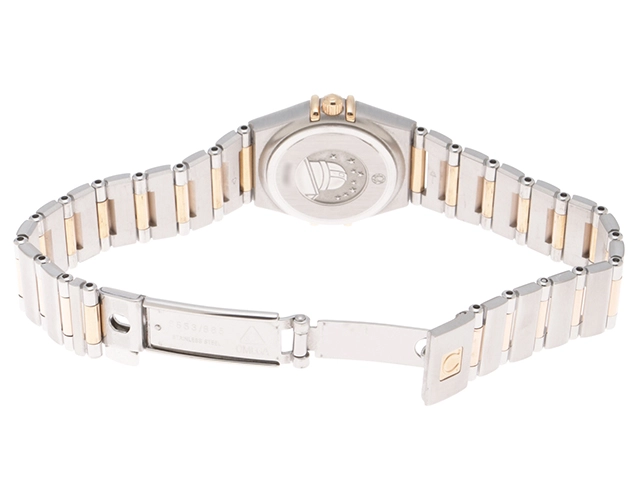 OMEGA オメガ 腕時計 コンステレーション・ダイヤベゼル 1360.75 SS/PG ホワイト12PD文字盤 クォーツ【472】TS