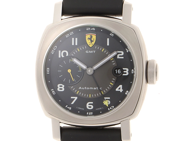 PANERAI　パネライ　フェラーリ　スクーデリアGMT　自動巻き　100ｍ　ステンレス　ブラック　限定生産500本　FER00009　【432】