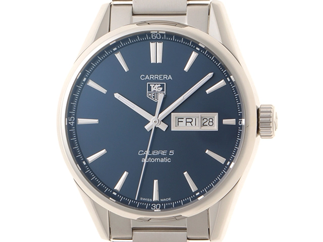 TAG　HEUER　タグホイヤー　カレラ　キャリバー５　WAR201E.BA0723　SS　ブルー　メンズ　自動巻き2148103815546【432】