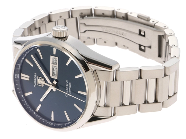 TAG　HEUER　タグホイヤー　カレラ　キャリバー５　WAR201E.BA0723　SS　ブルー　メンズ　自動巻き2148103815546【432】