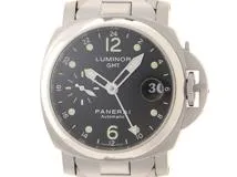 PANERAI パネライ 腕時計 2006年並行品 ルミノール GMT PAM00160 ステンレス ブラック文字盤 自動巻き【472】SJ
