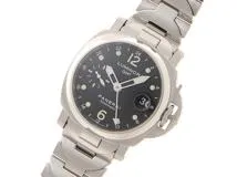 PANERAI パネライ 腕時計 2006年並行品 ルミノール GMT PAM00160 ステンレス ブラック文字盤 自動巻き【472】SJ
