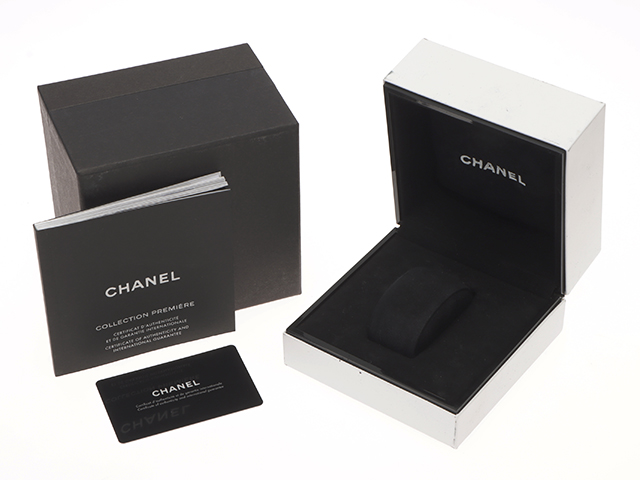 CHANEL シャネル プルミエールM H0451 ステンレス/カワ SS/革 ブラック  