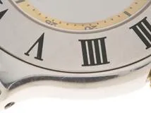 Cartier カルティエ マスト21SM W1007521 SS ステンレススチール 金メッキ シルバー文字盤 クォーツ 【460】2148103815652