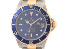 M番2009年並行品 ROLEX ロレックス 腕時計 サブマリーナ デイト 16613LB ブルー文字盤 K18イエローゴールド／ステンレス 自動巻き【472】SJ