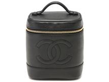 CHANEL　シャネル　ココマーク　タテガタバニティ　ブラック／ＧＰ　キャビア　A01998【430】2148103816932