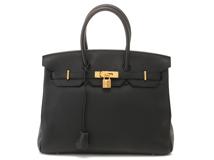 HERMES　エルメス　バーキン35 　ブラック　ＧＰ　□R（2014年頃製造）2148103817038【437】