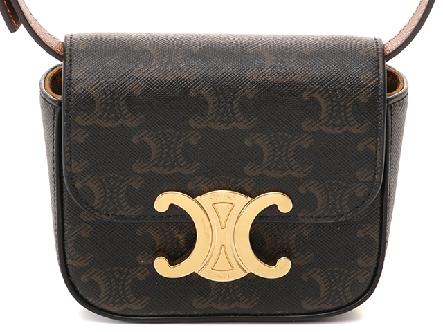 CELINE　セリーヌ　トリオンフ ミニクロード タン PVC／カーフ　10I512DQB.04LU【431】2148103817175