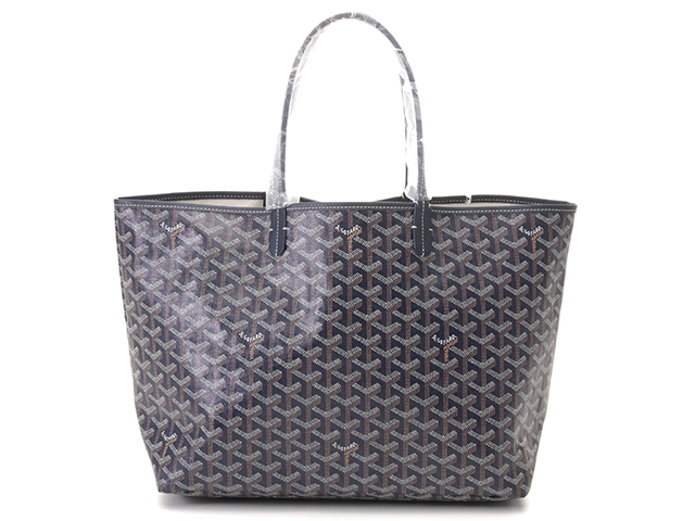 GOYARD　ゴヤール　サンルイPM　ネイビー　PVC/レザー　2148103817373【432】