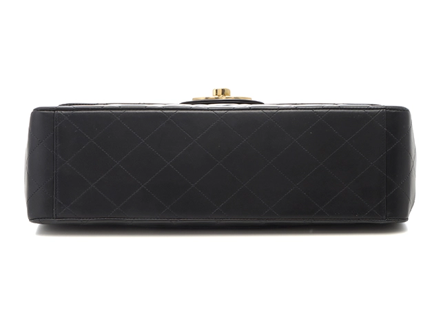 CHANEL　シャネル　デカマトラッセ３４　Ｗチェーンショルダー　ブラック／ＧＰ　ラムスキン【431】2148103817397