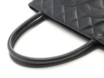 CHANEL シャネル 復刻トート ブラック/GP キャビア A01804【430】2148103817403