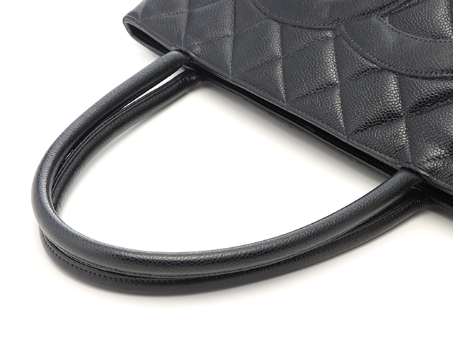 CHANEL シャネル 復刻トート ブラック/GP キャビア A01804【432】2148103817403