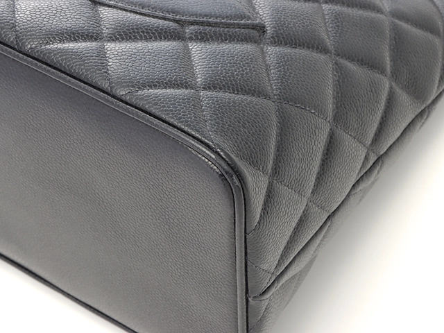 CHANEL シャネル 復刻トート ブラック/GP キャビア A01804【432】2148103817403