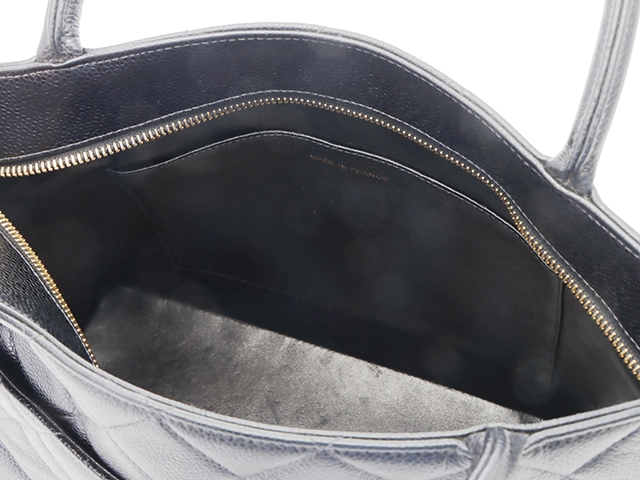 CHANEL シャネル 復刻トート ブラック/GP キャビア A01804【432】2148103817403