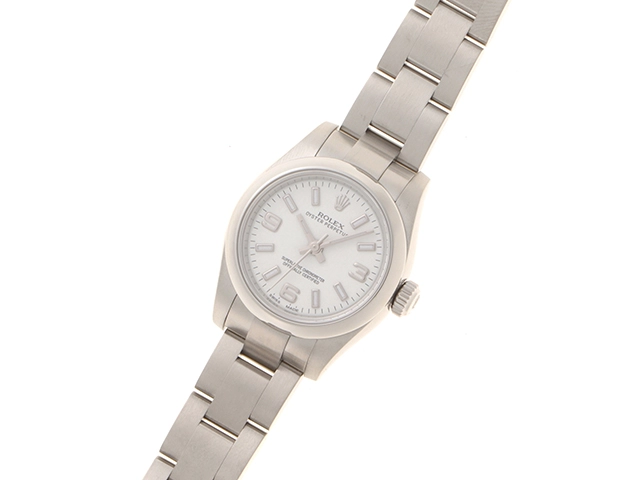 2018年正規品 ROLEX ロレックス 腕時計 オイスターパーペチュアル26 176200 ホワイト369文字盤 ステンレススチール 自動巻き【472】SJ