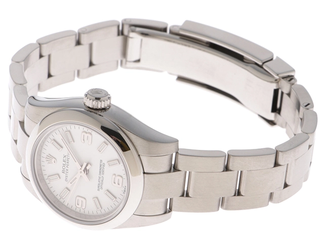 2018年正規品 ROLEX ロレックス 腕時計 オイスターパーペチュアル26 176200 ホワイト369文字盤 ステンレススチール 自動巻き【472】SJ