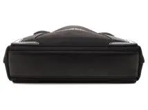 BALENCIAGA　バレンシアガ　ネイビーカバス　XS　ブラック　ホワイトキャンバス　レザー　【436】　2148103818707