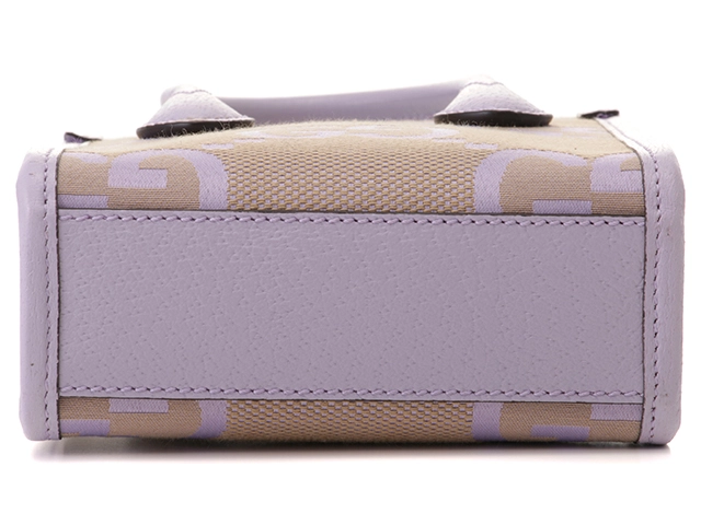 【大黒屋ECサイト・店頭限定】　GUCCI　グッチ　ジャンボGG　2wayミニトート　パープル　キャンバス　レザー　671623【472】2148103818752