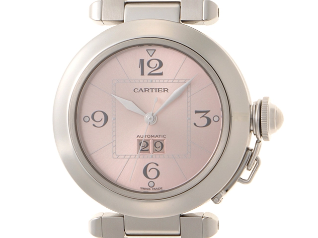早割 リフト券 腕時計 カルティエ Cartier パシャC ピンク ビッグデイト パシャC