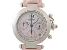 Cartier　カルティエ　パシャC　クロノ　2003年クリスマス限定モデル　W3106599　ピンクシェル文字盤　自動巻き　レディース　腕時計（2148103818882）【200】C