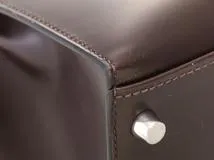 HERMES エルメス ハンドバッグ ケリー32 ショコラ ボックスカーフ シルバー金具 □K刻印 2148103818950【430】
