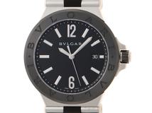 BVLGARI　ブルガリ　時計　ディアゴノ スクーバ　ブラック文字盤　ステンレススチール/ラバー　自動巻き　メンズ