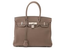 HERMES エルメス バーキ30　ハンドバッグ　エトゥープ／SV　トゴ　Y刻印　約2020年製造　433