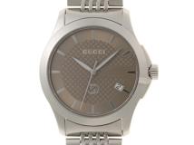 GUCCI　　グッチ　　 Gタイムレス　　ステンレス　　クオーツ　 　YA1264107　 　ブラウン 　メンズ　　【436】　　2148103819018