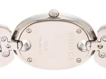 GUCCI　グッチ　マリーナチェーン　121.5/YA121503　ブラック文字盤　ステンレススチールレディース時計【207】2148103819049