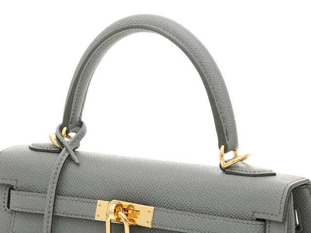 HERMES　エルメス　ケリー25　ヴェールアマンド/GP　ヴォーエプソン　Y刻印(2020年頃)　2148103819100【432】